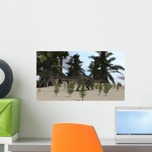 Dicraeosaurus Walking through Desert Wall Decal Design 2