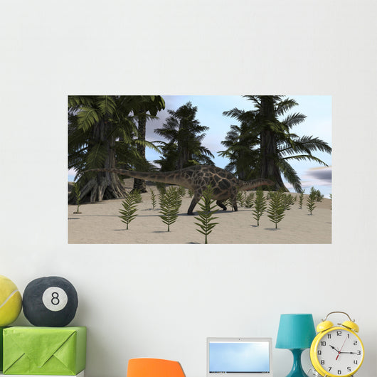 Dicraeosaurus Walking through Desert Wall Decal Design 2