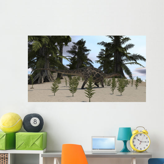 Dicraeosaurus Walking through Desert Wall Decal Design 2