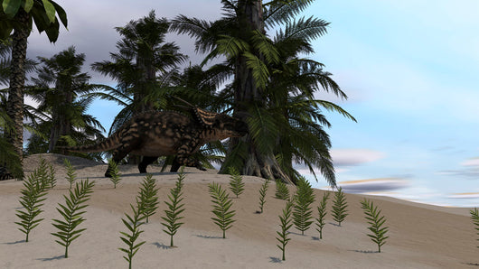 Brown Einiosaurus Grazing Desert Wall Decal Design 2