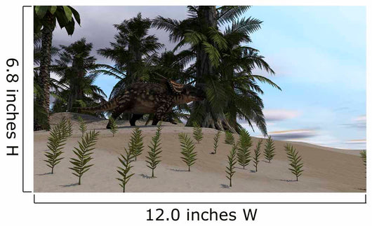 Brown Einiosaurus Grazing Desert Wall Decal Design 2