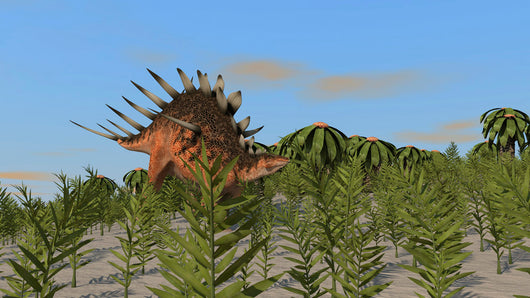 Kentrosaurus Grazing amongst Desert Wall Decal Design 2