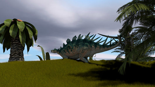 Kentrosaurus Walking through Open Wall Decal Design 2