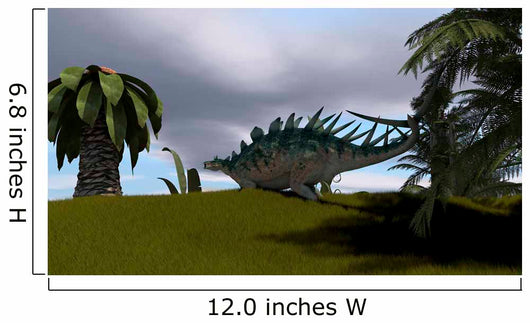Kentrosaurus Walking through Open Wall Decal Design 2