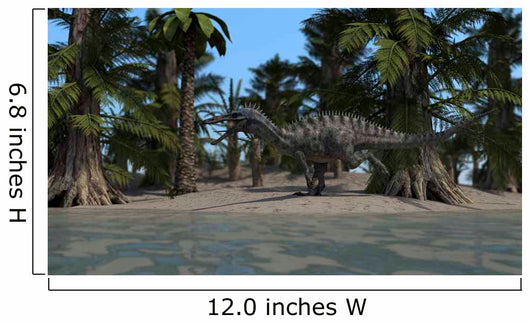 Suchomimus Running along Shoreline Wall Decal