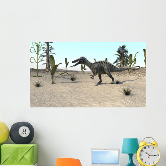 Suchomimus Walking through Open Wall Decal