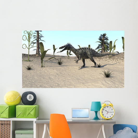 Suchomimus Walking through Open Wall Decal