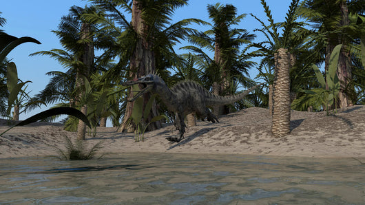 Suchomimus Running along Shore Wall Decal