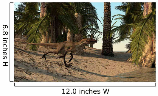 Utahraptor Running Prehistoric Environment Wall Decal