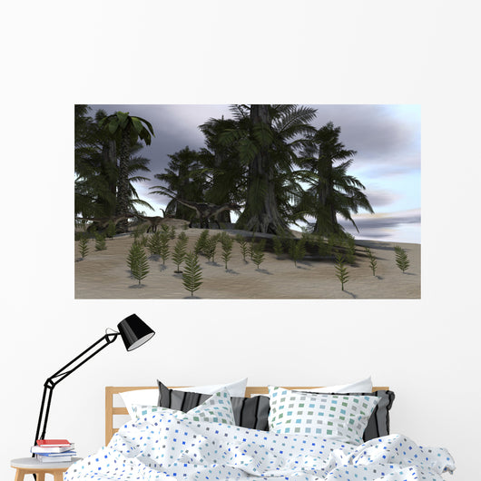 Family Utahraptors Prehistoric Environment Wall Decal