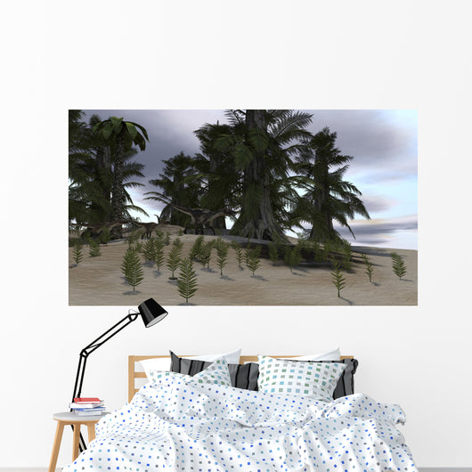 Family Utahraptors Prehistoric Environment Wall Decal