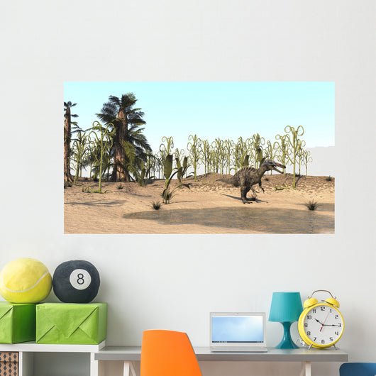 Suchomimus Walking through Desert Wall Decal Design 2