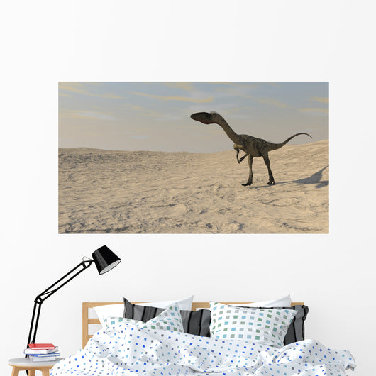 Coelophysis Walking across Barren Wall Decal Design 2