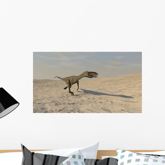 Coelophysis Running across Barren Wall Decal Design 1
