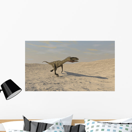 Coelophysis Running across Barren Wall Decal Design 1