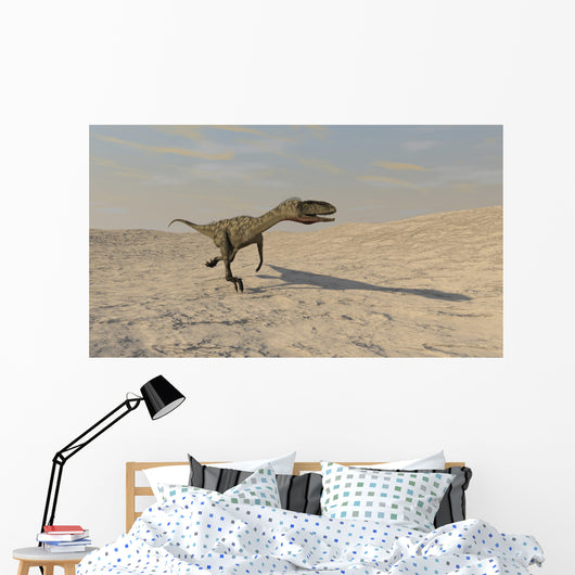 Coelophysis Running across Barren Wall Decal Design 1
