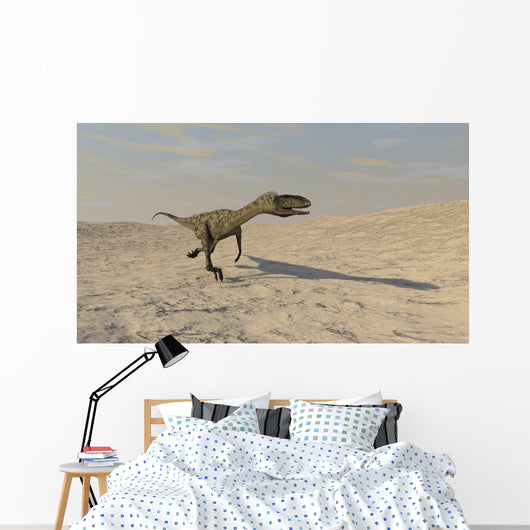 Coelophysis Running across Barren Wall Decal Design 1