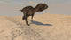 Majungasaurus Running across Barren Wall Decal Design 2