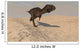 Majungasaurus Running across Barren Wall Decal Design 2