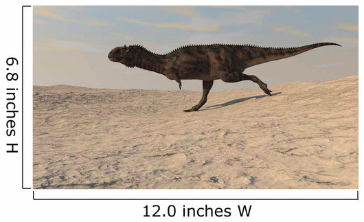 Majungasaurus Running across Barren Wall Decal Design 1