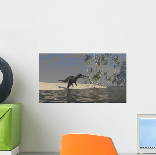 Suchomimus Hunting for Food Wall Decal