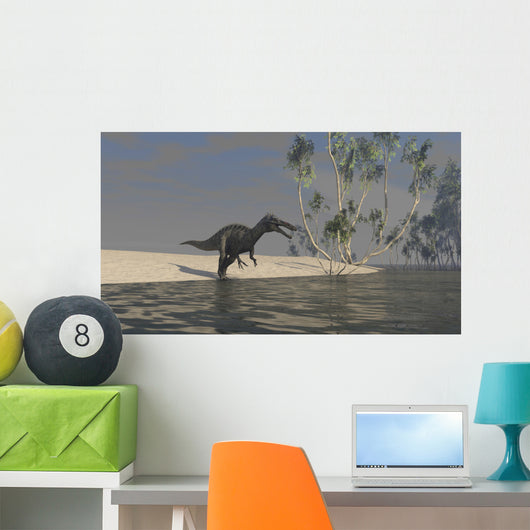 Suchomimus Hunting for Food Wall Decal
