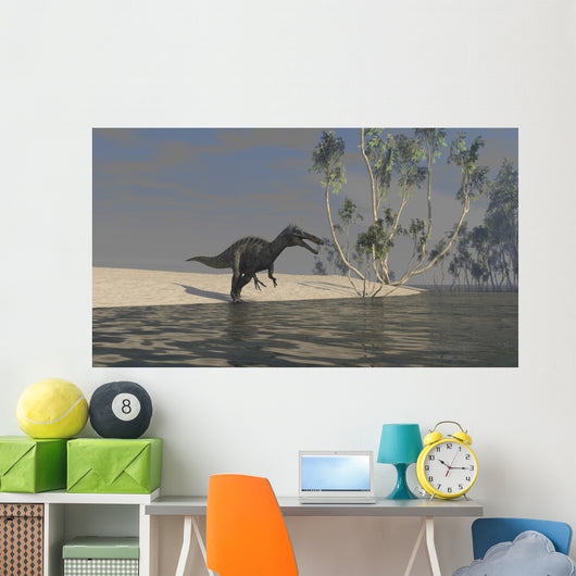 Suchomimus Hunting for Food Wall Decal