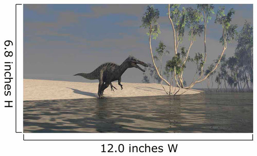 Suchomimus Hunting for Food Wall Decal