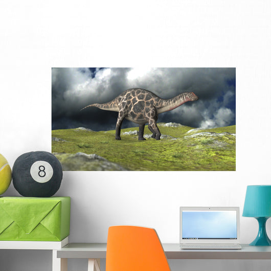 Dicraeosaurus Walking across Field Wall Decal Design 4