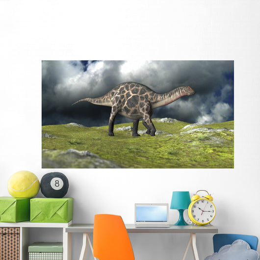 Dicraeosaurus Walking across Field Wall Decal Design 4