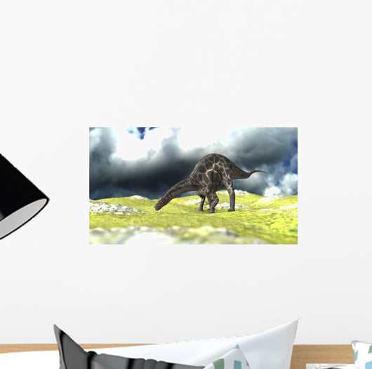 Dicraeosaurus Grazing Open Field Wall Decal Design 2