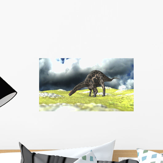 Dicraeosaurus Grazing Open Field Wall Decal Design 2