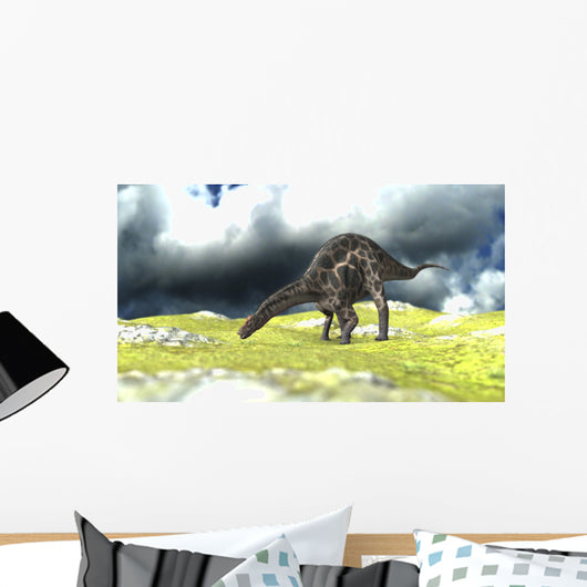 Dicraeosaurus Grazing Open Field Wall Decal Design 2