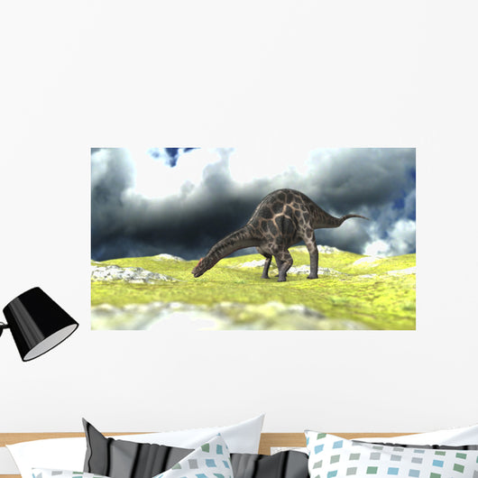 Dicraeosaurus Grazing Open Field Wall Decal Design 2