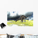 Dicraeosaurus Grazing Open Field Wall Decal Design 2