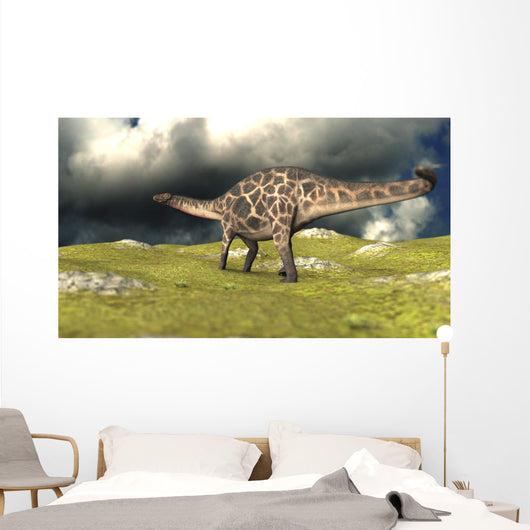 Dicraeosaurus Walking across Field Wall Decal Design 3
