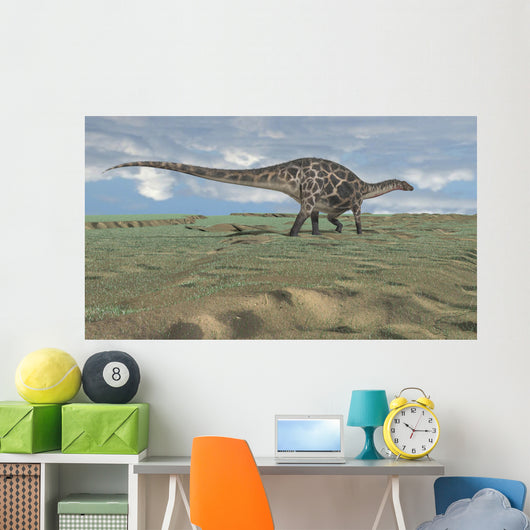 Dicraeosaurus Walking across Open Wall Decal Design 8