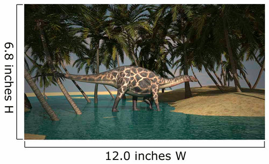 Dicraeosaurus Grazing Tropical Climate Wall Decal Design 2