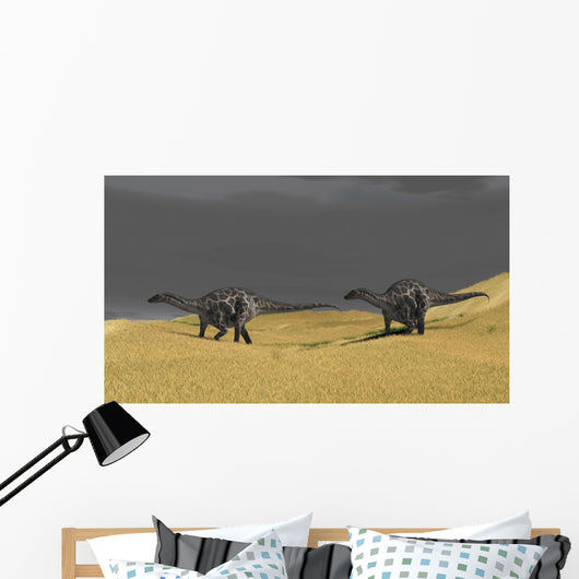 Dicraeosaurus Walking across Prehistoric Wall Decal Design 7