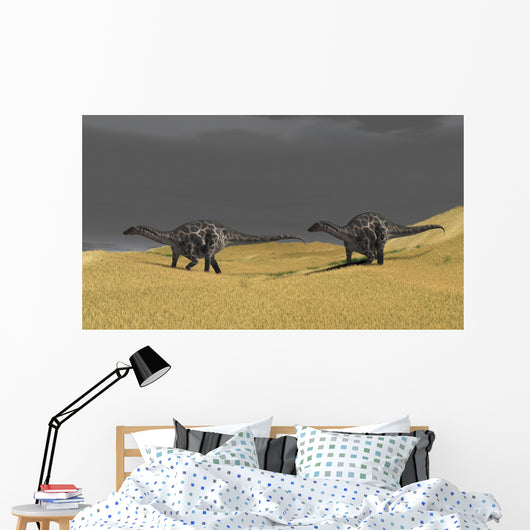 Dicraeosaurus Walking across Prehistoric Wall Decal Design 7