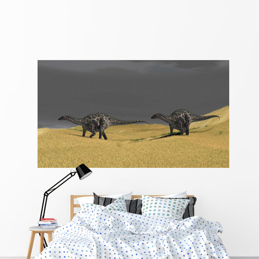 Dicraeosaurus Walking across Prehistoric Wall Decal Design 7