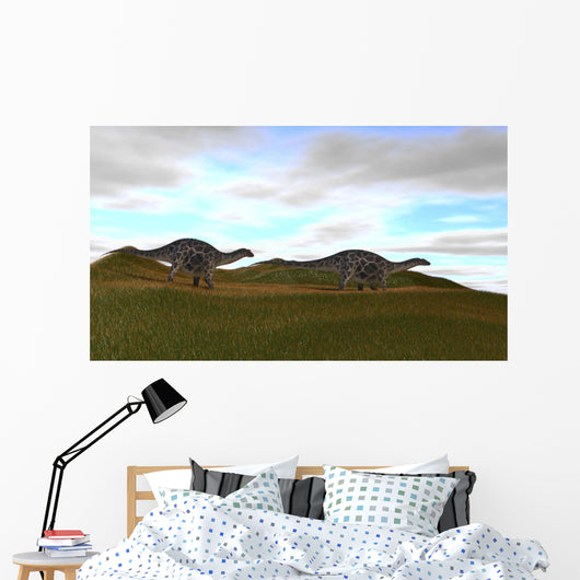 Two Dicraeosaurus Walking across Wall Decal