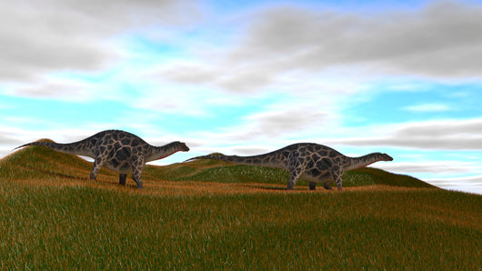 Two Dicraeosaurus Walking across Wall Decal