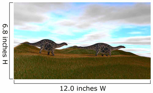 Two Dicraeosaurus Walking across Wall Decal