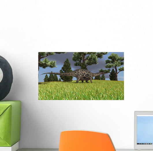 Dicraeosaurus Walking across Open Wall Decal Design 5