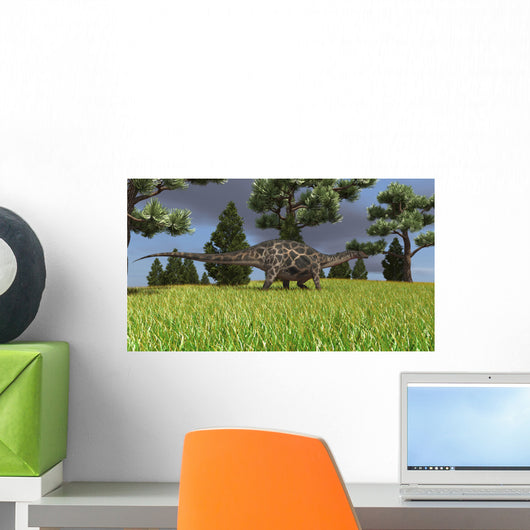 Dicraeosaurus Walking across Open Wall Decal Design 5