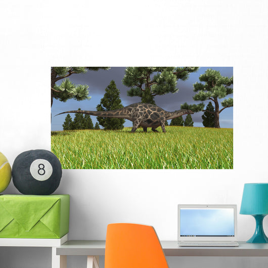 Dicraeosaurus Walking across Open Wall Decal Design 5