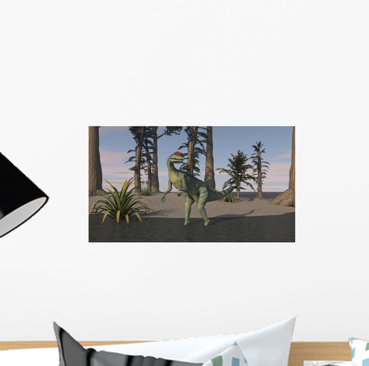 Dilophosaurus Standing Shallow Water Wall Decal