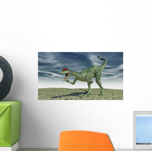 Dilophosaurus Hunting Open Desert Wall Decal