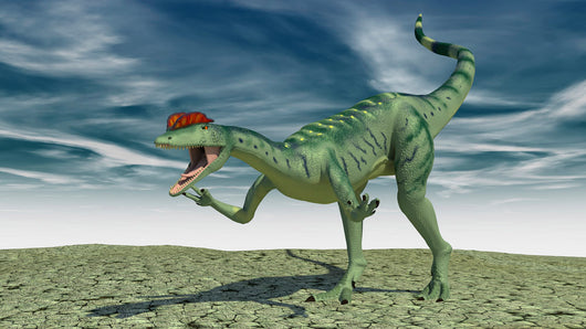 Dilophosaurus Hunting Open Desert Wall Decal